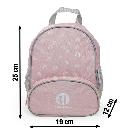 Slika Dječji ruksak Backie Pink Rainbow PETITE&MARS