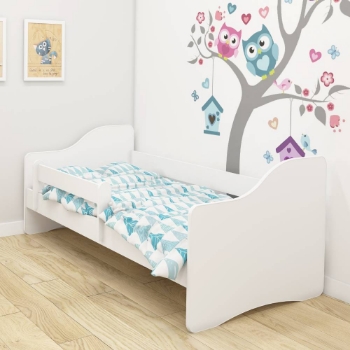 Slika Dječji krevet ACMA III bez motiva, bočna bijela 160x80 cm