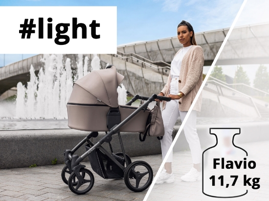 Slika Dječja kolica Bebetto Flavio Premium Class Sand 01 3u1 B