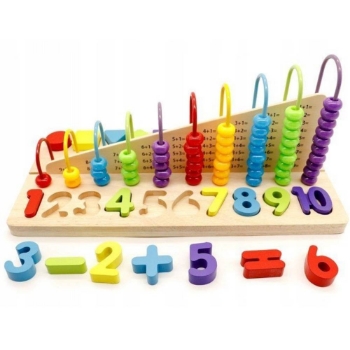 Slika Ecotoys Edukacijski abakus s drvenim brojkama