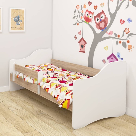 Slika Dječji krevet ACMA III bez motiva, bočna sonoma 160x80 cm