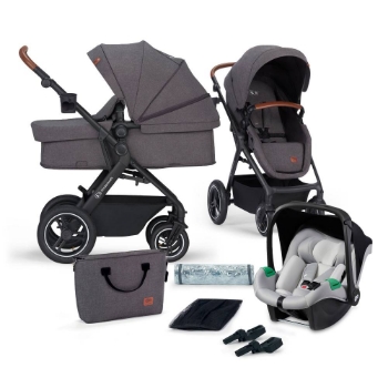 Slika Dječja kolica B-TOUR MINK PRO 3u1, dark gray CZM Kinderkraft 