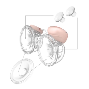 Slika Set rezervnih dijelova za izdajalicu Twinny KIT II - silikonski nastavak 28 mm i lijevci 24 mm i 21 mm BabyOno