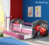 Slika Dječji krevet ACMA s motivom, bočna roza + ladica 140x70 cm - 05 Red Car