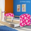 Slika Dječji krevet ACMA s motivom, bočna sonoma + ladica 140x70 cm - 23 Pink Daisy