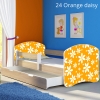 Slika Dječji krevet ACMA s motivom, bočna sonoma + ladica 140x70 cm - 24 Orange Daisy
