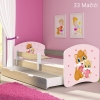 Slika Dječji krevet ACMA s motivom, bočna sonoma + ladica 140x70 cm - 33 Cats