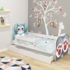 Slika Dječji krevet ACMA Animals, bočna bijela + ladica 140x70 cm - 01 Zeko