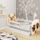 Dječji krevet ACMA Animals, bočna bijela + ladica 140x70 cm - 04 Pas