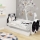 Dječji krevet ACMA Animals, bočna bijela + ladica 140x70 cm - 06 Panda