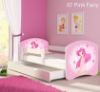 Slika Dječji krevet ACMA s motivom, bočna bijela + ladica 140x70 cm - 07 Pink Fairy 