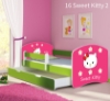 Slika Dječji krevet ACMA s motivom, bočna zelena + ladica 140x70 cm - 16 Sweet Kitty 2