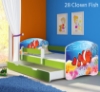 Slika Dječji krevet ACMA s motivom, bočna zelena + ladica 140x70 cm - 28 Clown Fish