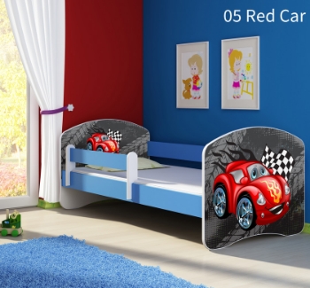Slika Dječji krevet ACMA s motivom, bočna plava 140x70 cm  - 05 Red Car