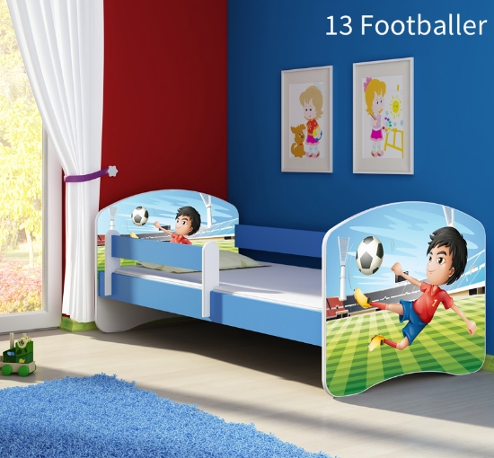 Slika Dječji krevet ACMA s motivom, bočna plava 140x70 cm  - 13 Footballer