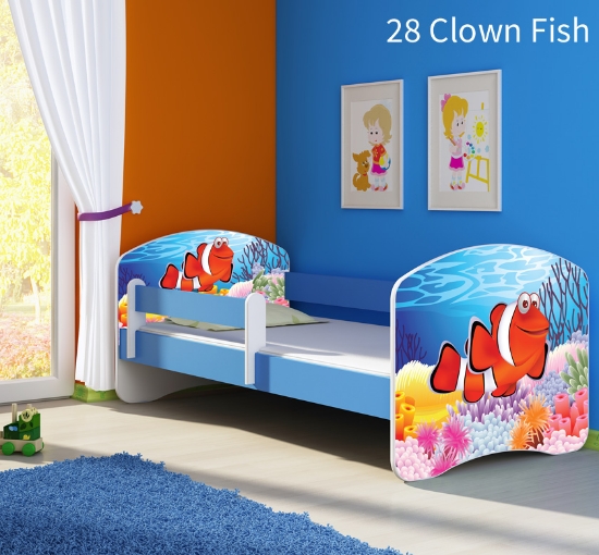 Slika Dječji krevet ACMA s motivom, bočna plava 140x70 cm  - 28 Clown Fish