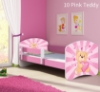 Slika Dječji krevet ACMA s motivom, bočna roza 140x70 cm - 10 Pink Teddy Bear
