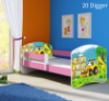 Slika Dječji krevet ACMA s motivom, bočna roza 140x70 cm - 20 Digger