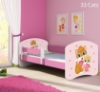 Slika Dječji krevet ACMA s motivom, bočna roza 140x70 cm - 33 Cats