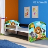 Slika Dječji krevet ACMA s motivom, bočna wenge 140x70 cm - 02 Animals