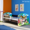 Slika Dječji krevet ACMA s motivom, bočna wenge 140x70 cm - 34 Farm
