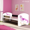 Slika Dječji krevet ACMA s motivom, bočna wenge 140x70 cm - 43 Konjić