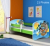 Slika Dječji krevet ACMA s motivom, bočna zelena 140x70 cm 21-pirates