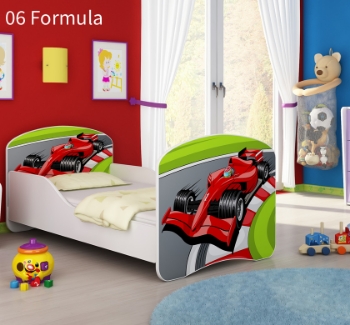 Slika Dječji krevet ACMA s motivom 140x70 cm - 06 Formula 1