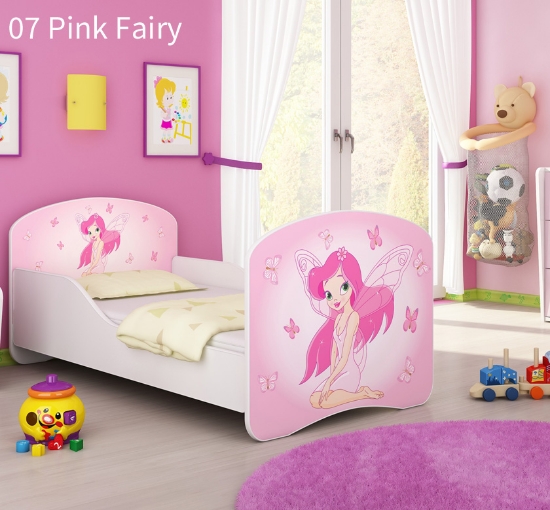 Slika Dječji krevet ACMA s motivom 140x70 cm - 07 Pink Fairy 