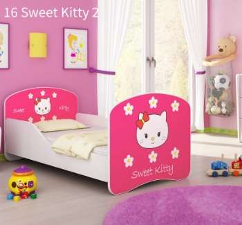 Slika Dječji krevet ACMA s motivom 140x70 cm - 16 Sweet Kitty 2