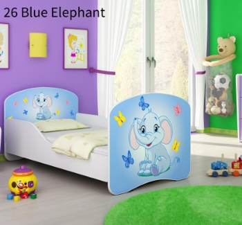 Slika Dječji krevet ACMA s motivom 140x70 cm - 26 Blue Elephant