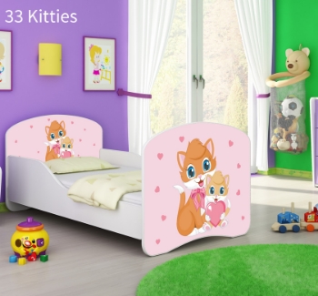 Slika Dječji krevet ACMA s motivom 140x70 cm - 33 Cats