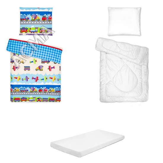 Slika Posteljina set 5 elemenata za krevet 160x80 cm - Uzorak 20a