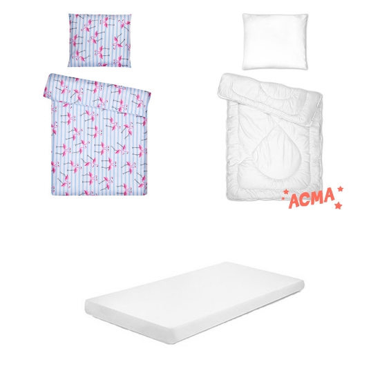 Slika Posteljina set 5 elemenata za krevet 160x80 cm - Uzorak 34