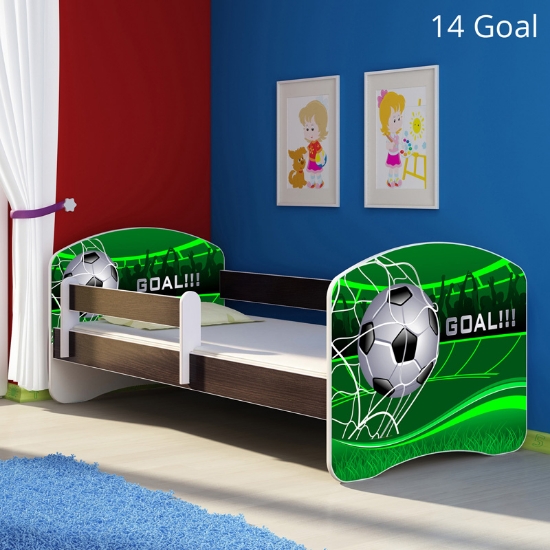 Slika Dječji krevet ACMA s motivom, bočna wenge 180x80 cm - 14 Goal