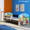 Slika Dječji krevet ACMA s motivom, bočna wenge 180x80 cm 36-vatrogasci