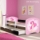 Dječji krevet ACMA s motivom, bočna wenge + ladica 160x80 cm - 07 Pink Fairy 