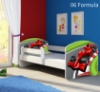 Slika Dječji krevet ACMA s motivom, bočna bijela 140x70 cm - 06 Formula 1