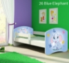Slika Dječji krevet ACMA s motivom, bočna bijela 140x70 cm - 26 Blue Elephant