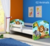 Slika Dječji krevet ACMA s motivom, bočna bijela 160x80 cm - 02 Animals