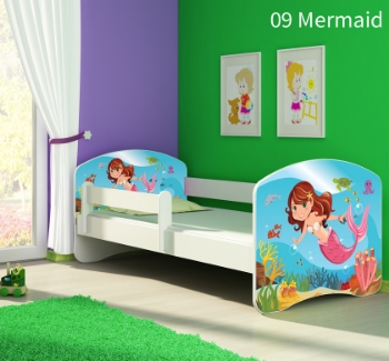 Slika Dječji krevet ACMA s motivom, bočna bijela 160x80 cm - 09 Mermaid