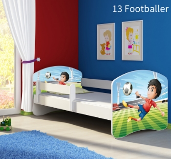 Slika Dječji krevet ACMA s motivom, bočna bijela 160x80 cm - 13 Footballer