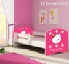 Slika Dječji krevet ACMA s motivom, bočna bijela 160x80 cm - 16 Sweet Kitty 2