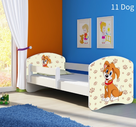 Slika Dječji krevet ACMA s motivom, bočna bijela 180x80 cm - 11 Dog
