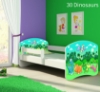 Slika Dječji krevet ACMA s motivom, bočna bijela 180x80 cm - 30 Dinosaurs