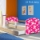 Dječji krevet ACMA s motivom, bočna sonoma + ladica 180x80 cm 23-pink-daisy