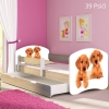 Slika Dječji krevet ACMA s motivom, bočna sonoma + ladica 180x80 cm 39-psici