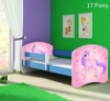 Slika Dječji krevet ACMA s motivom, bočna plava 160x80 cm - 17 Pony