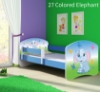 Slika Dječji krevet ACMA s motivom, bočna plava 160x80 cm - 27 Colored Elephant