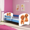 Slika Dječji krevet ACMA s motivom, bočna plava 160x80 cm - 39 Psići